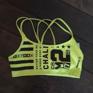 Neon & Black Reebok Sports Bra